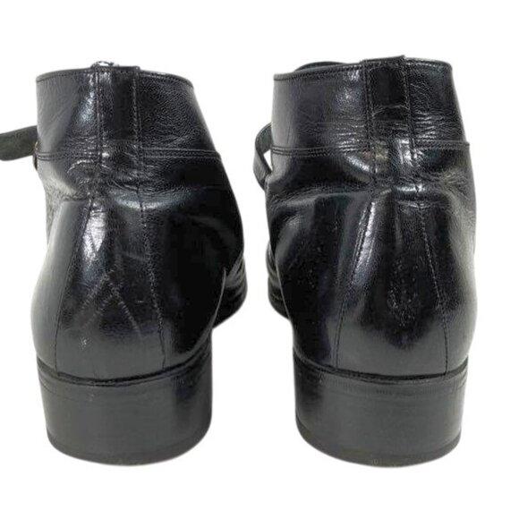 Vintage Florsheim Imperial 92142 Black Leather Dress Drake Boots Size 7.eee USA - Picture 3 of 16